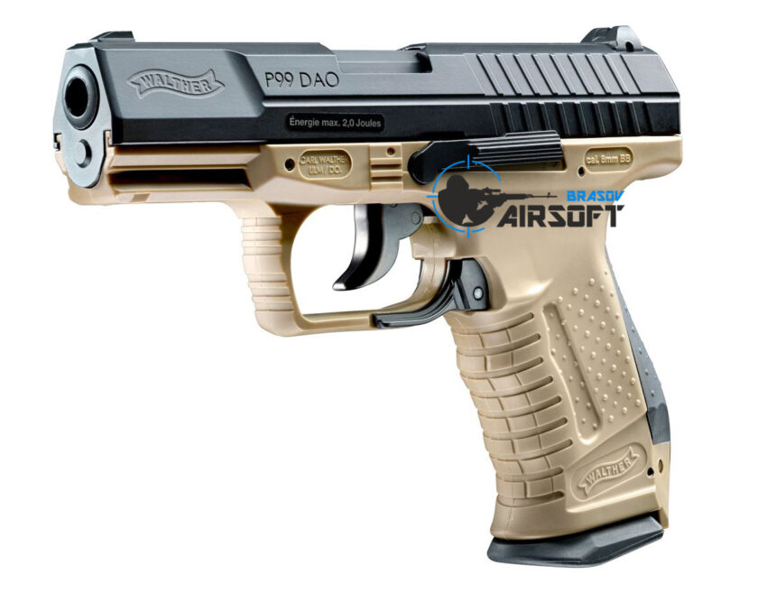 Pistol Airsoft Umarex Walther P99 TAN(Dual Tone)+ 5 capsule CO2 + 500